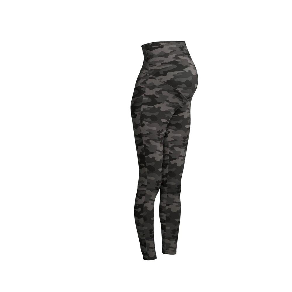 Maternity Ankle Legging XL 16-18 Camo Camouflage Gray Cotton Stretch Time & Tru